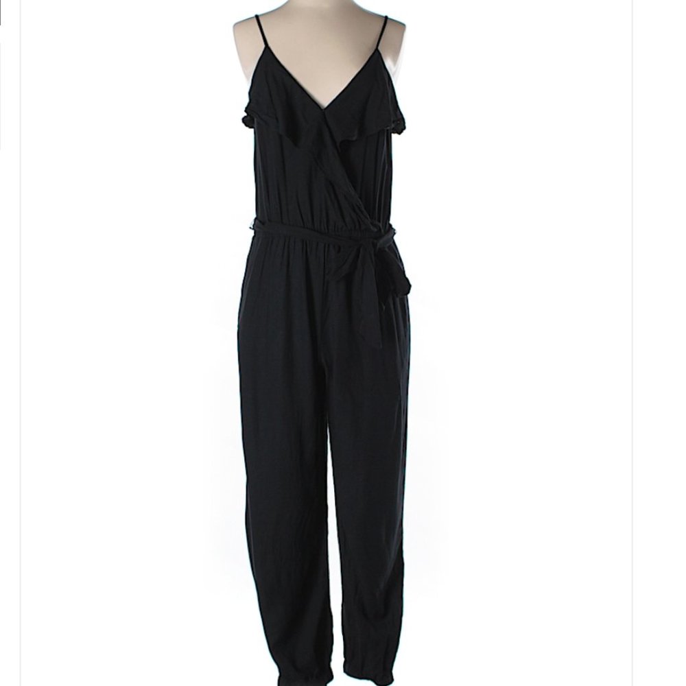 Black Ruffle Jumpsuit